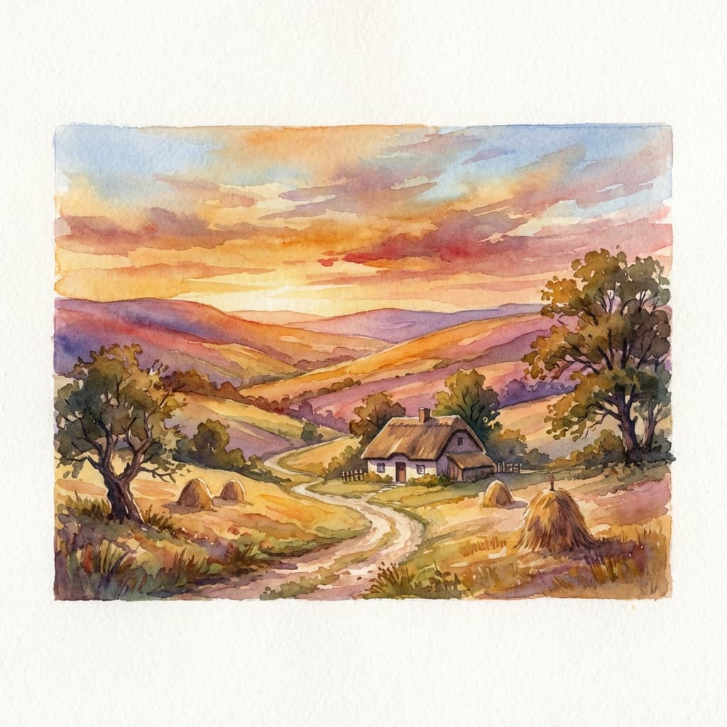 Watercolor landscape